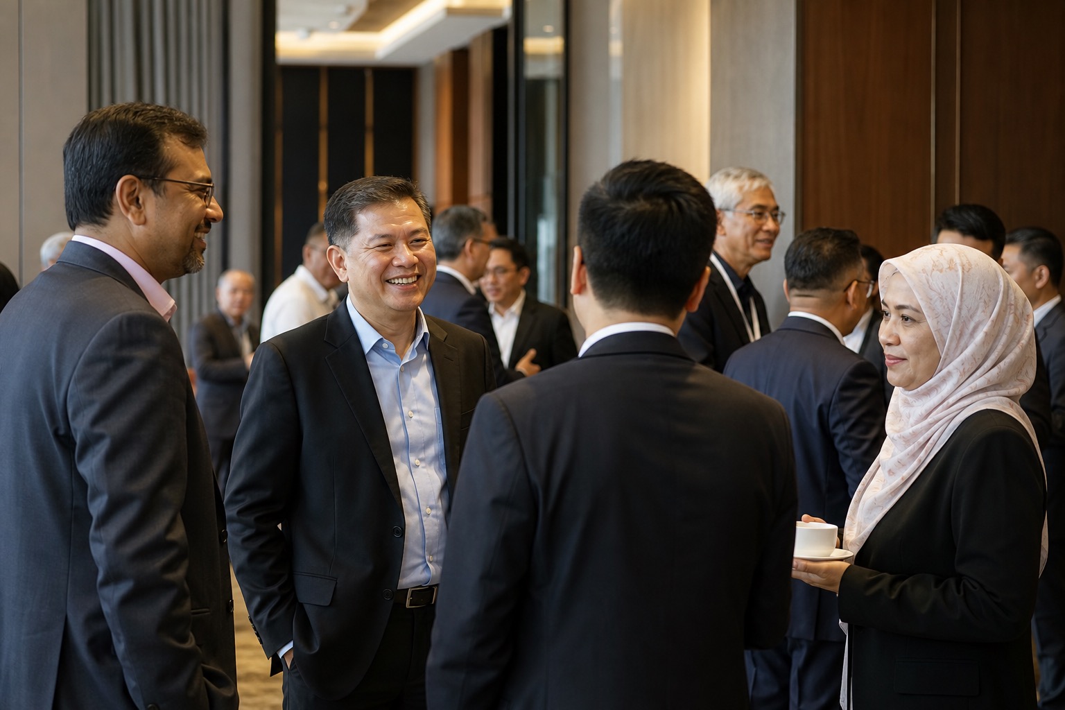 Malaysian Asian conference delegates networking