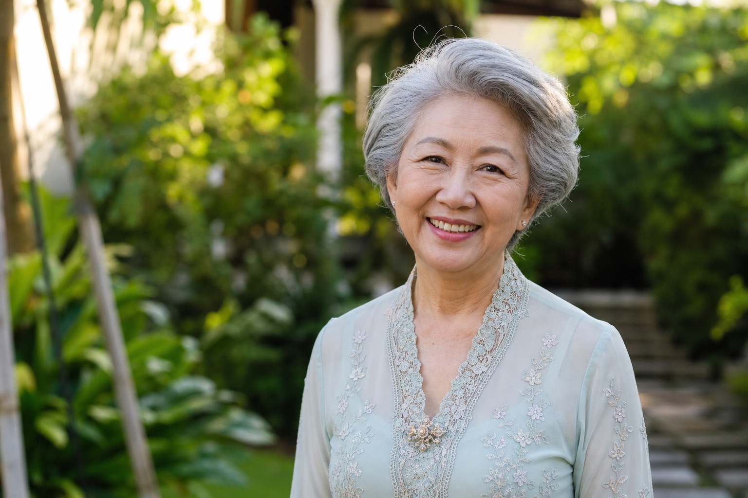 Elderly Malaysian woman — wisdom, longevity, and healthy aging