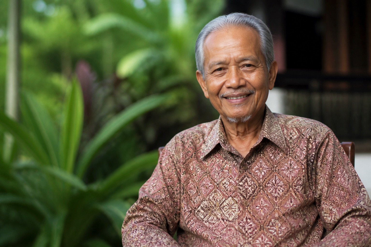 Elderly Malaysian gentleman — active and dignified aging